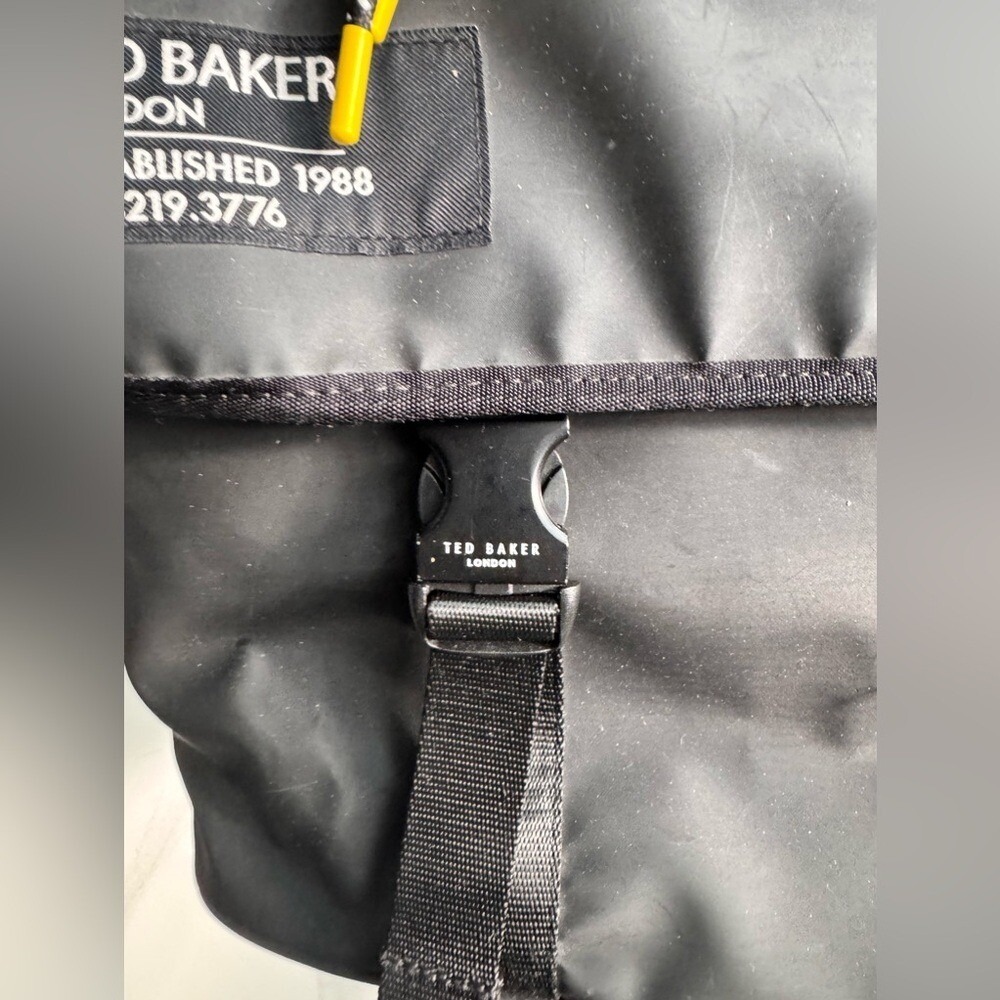 Ted baker London Black Stole Rubberized Shell Messenger Bag - Picture 3 of 10